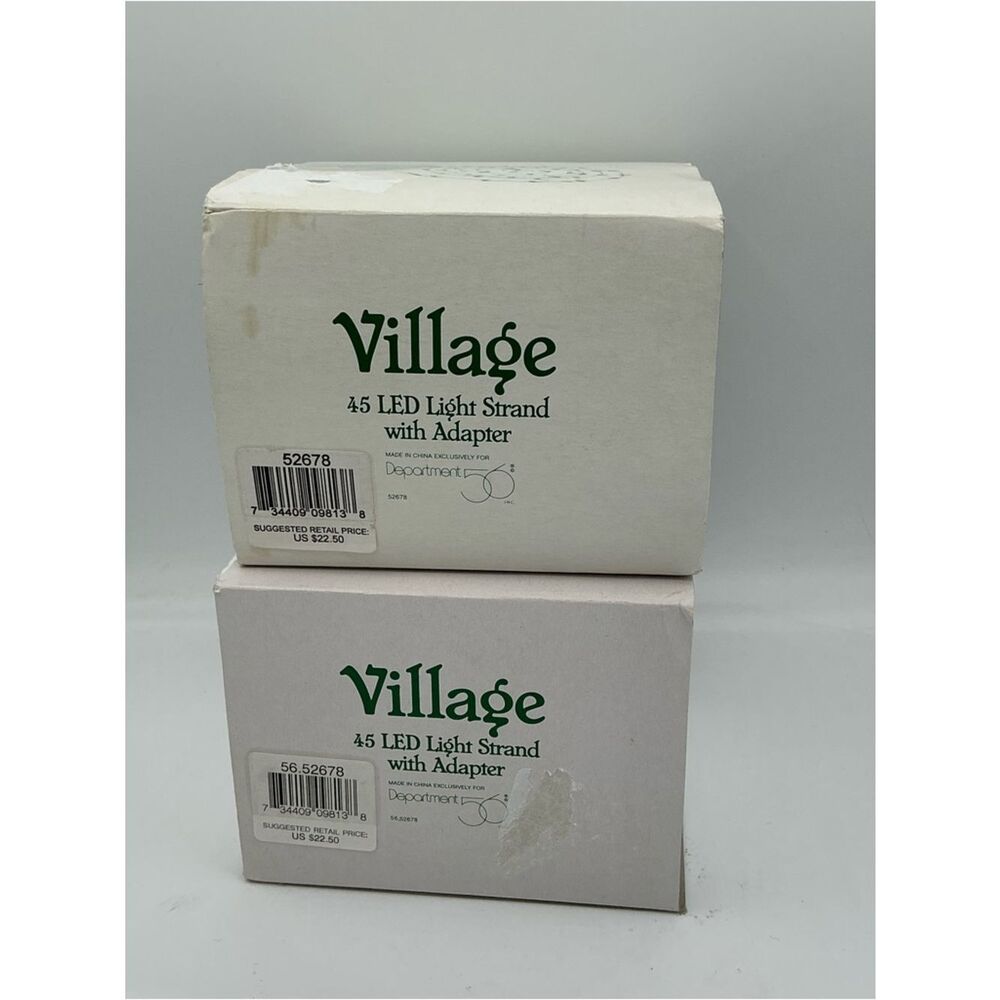 Dept 56 Village 45 LED Light Strand with Adapter  New in boxes set of 2